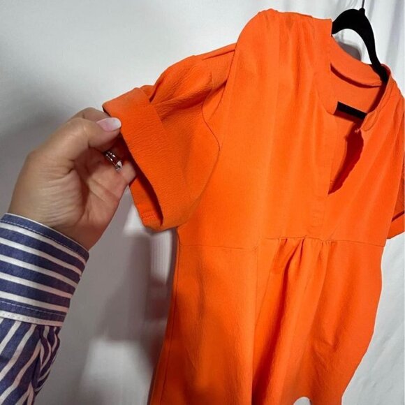 Woman’s orange sundress. Adorable!! Size large. Short sleeve. - Picture 7 of 7